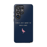 Navy & Pink 'Girls Just Want To Have Guns' Case (Partridge)