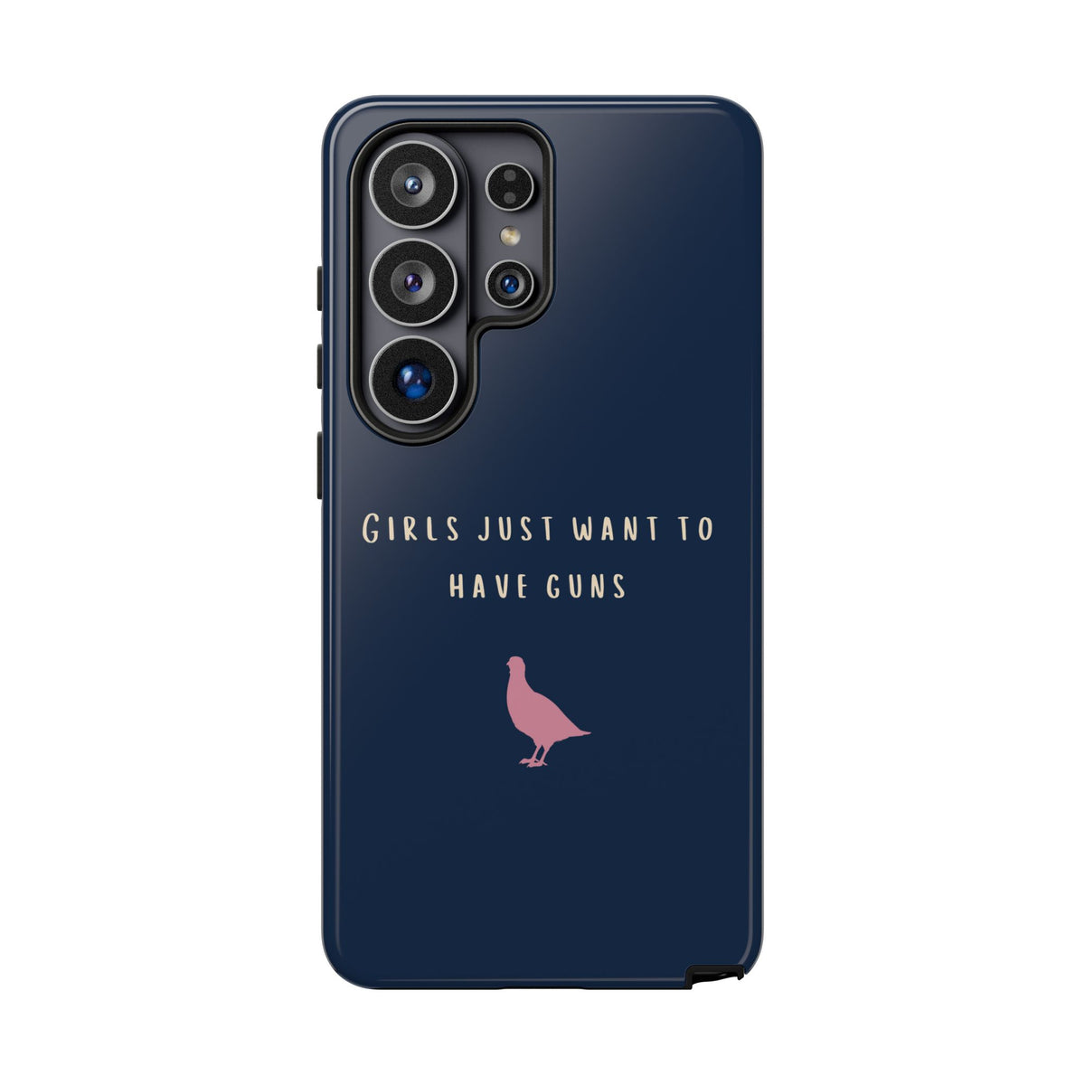 Navy & Pink 'Girls Just Want To Have Guns' Case (Partridge)