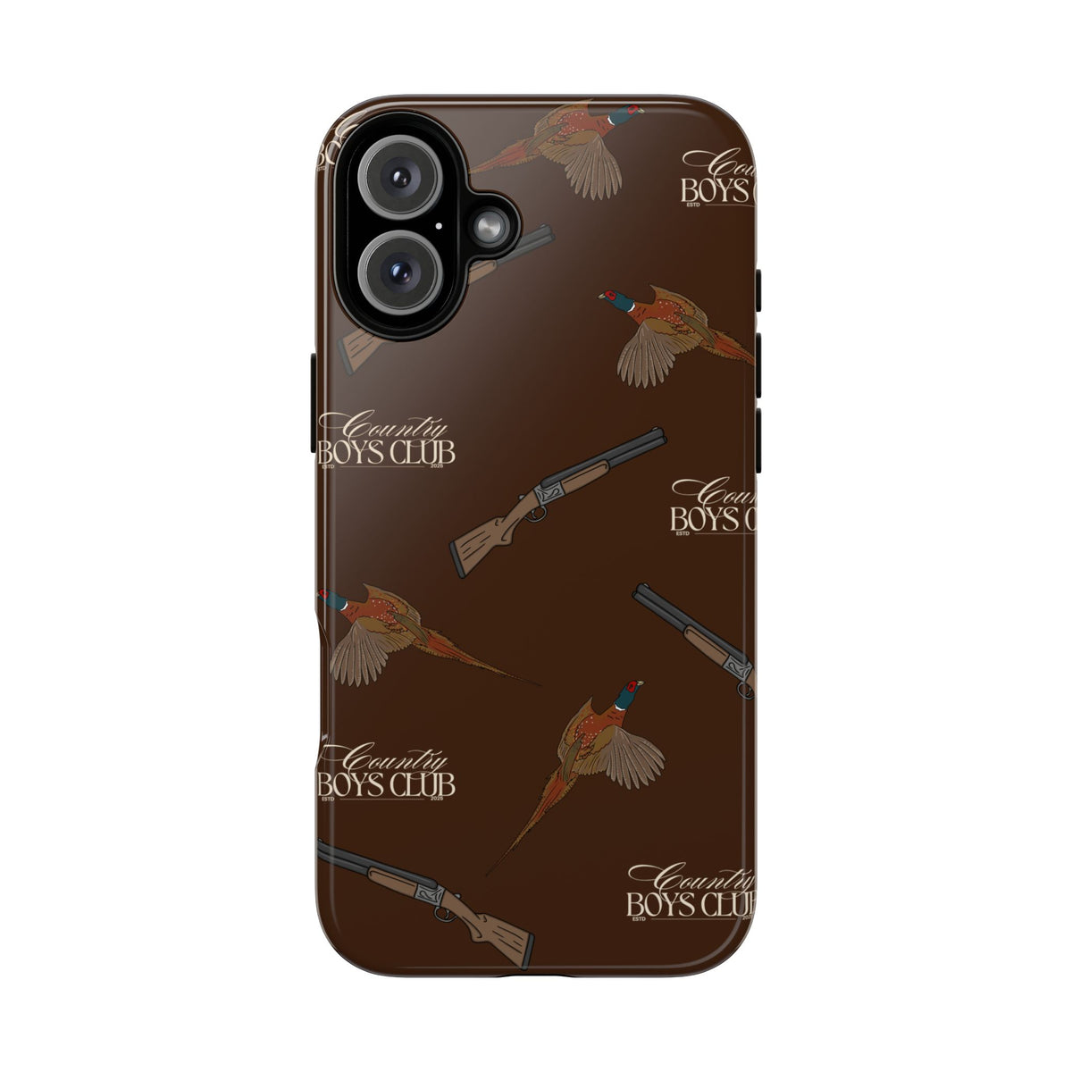Chestnut Brown 'Boys Pheasants & Shotguns' Case  | CBC x Country Cases