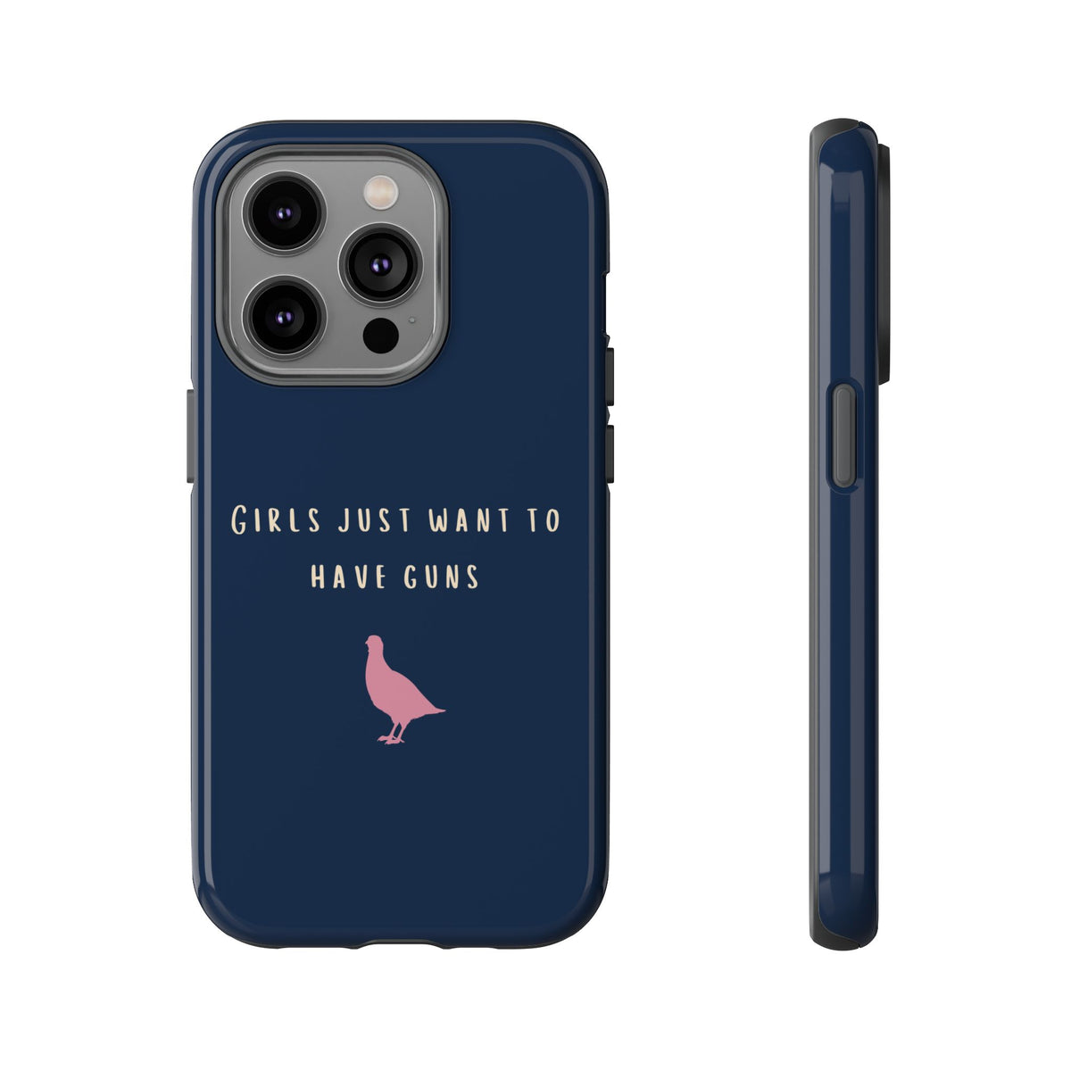 Navy & Pink 'Girls Just Want To Have Guns' Case (Partridge)