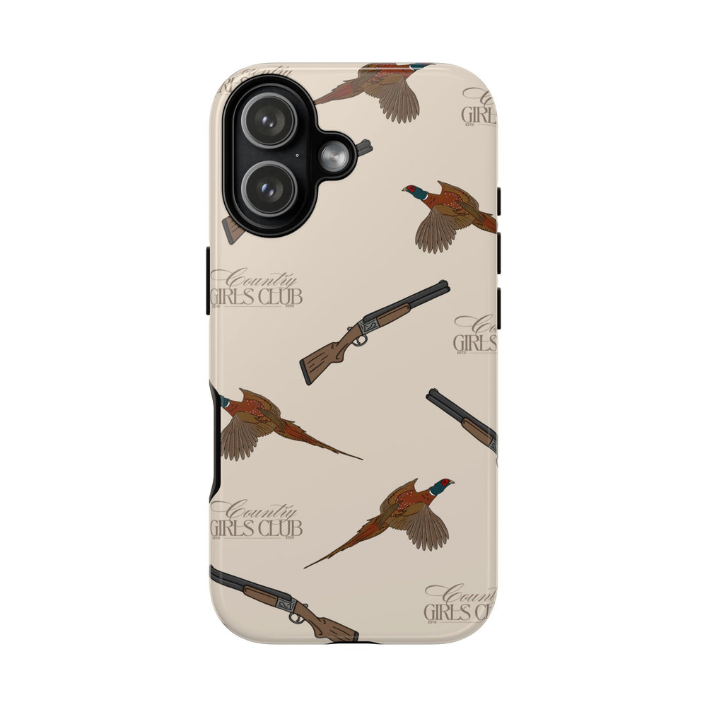 Beige 'Girls Pheasants & Shotguns' Case  | CGC x Country Cases