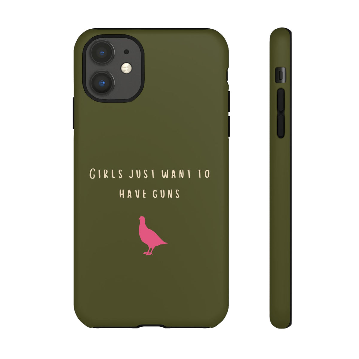 Green & Pink 'Girls Just Want To Have Guns' Case (Partridge)
