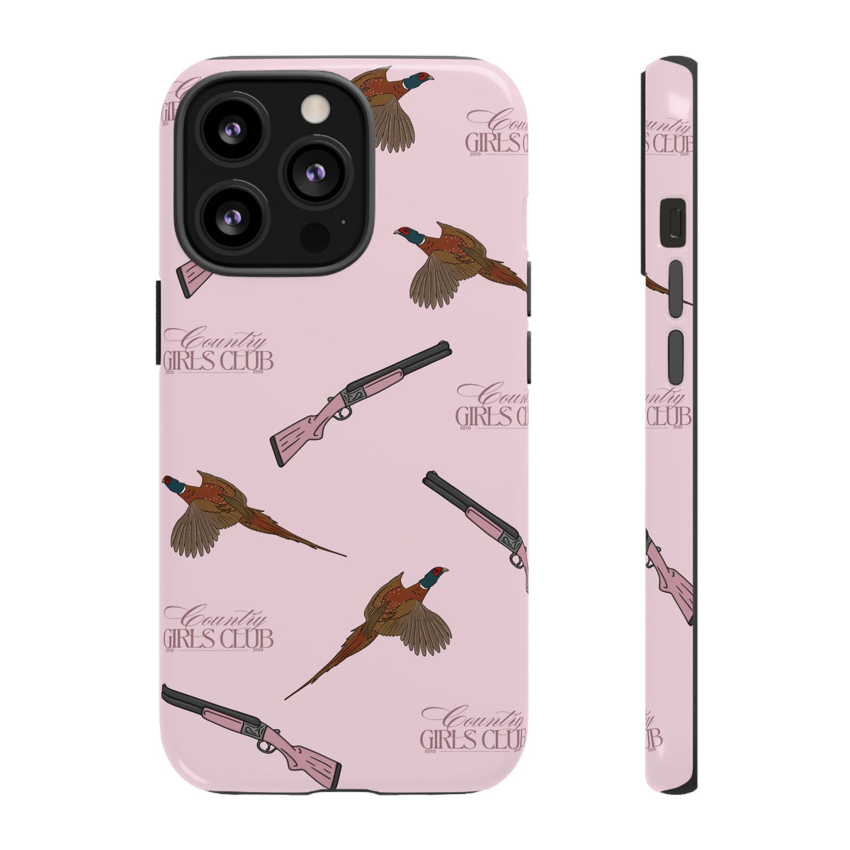 Pink 'Girls Pheasants & Shotguns' Case  | CGC x Country Cases