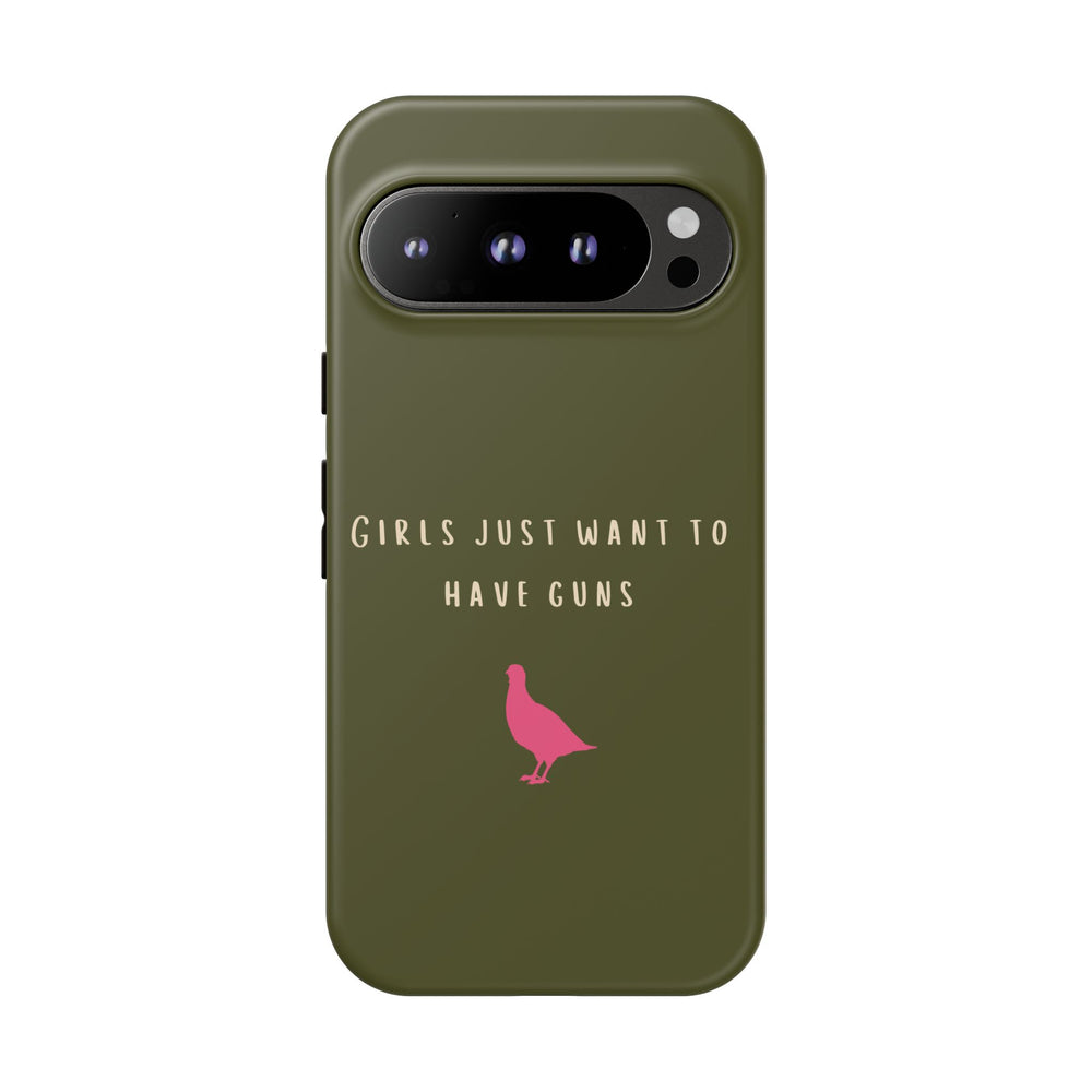 Green & Pink 'Girls Just Want To Have Guns' Case (Partridge)