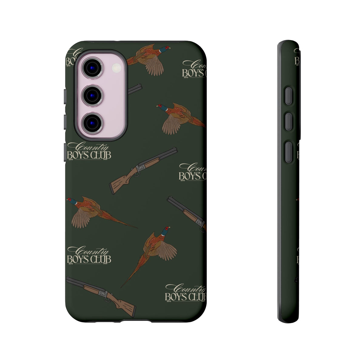 Field Green 'Boys Pheasants & Shotguns' Case  | CBC x Country Cases