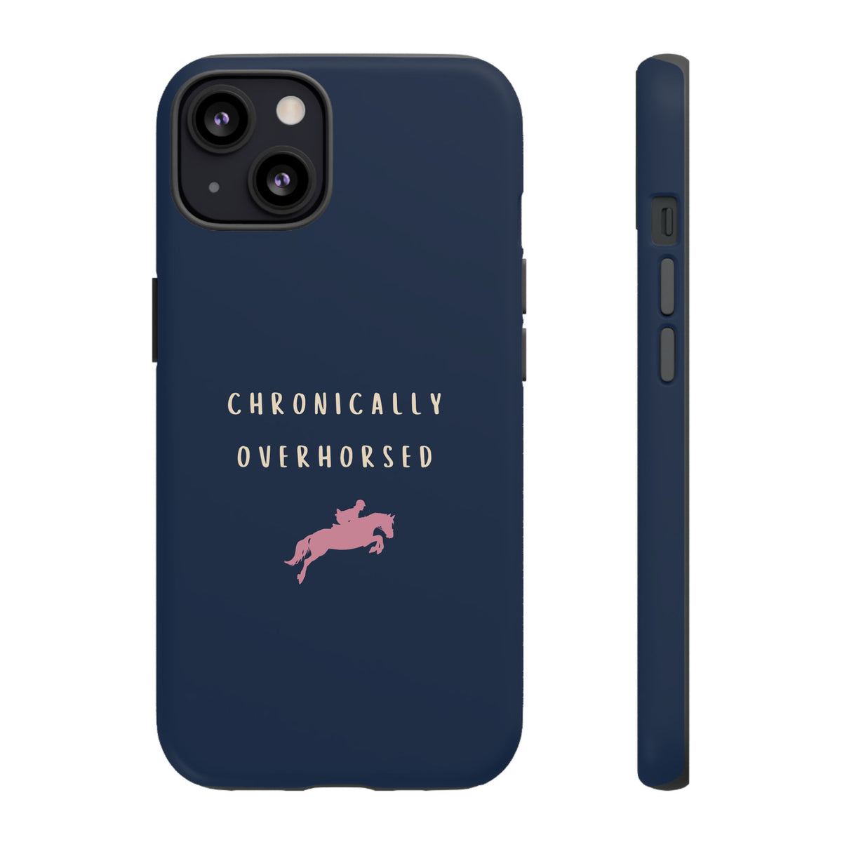 Navy & Pink "Chronically Overhorsed" Case