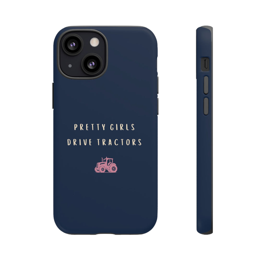 Navy & Pink 'Pretty Girls Drive Tractors' Case