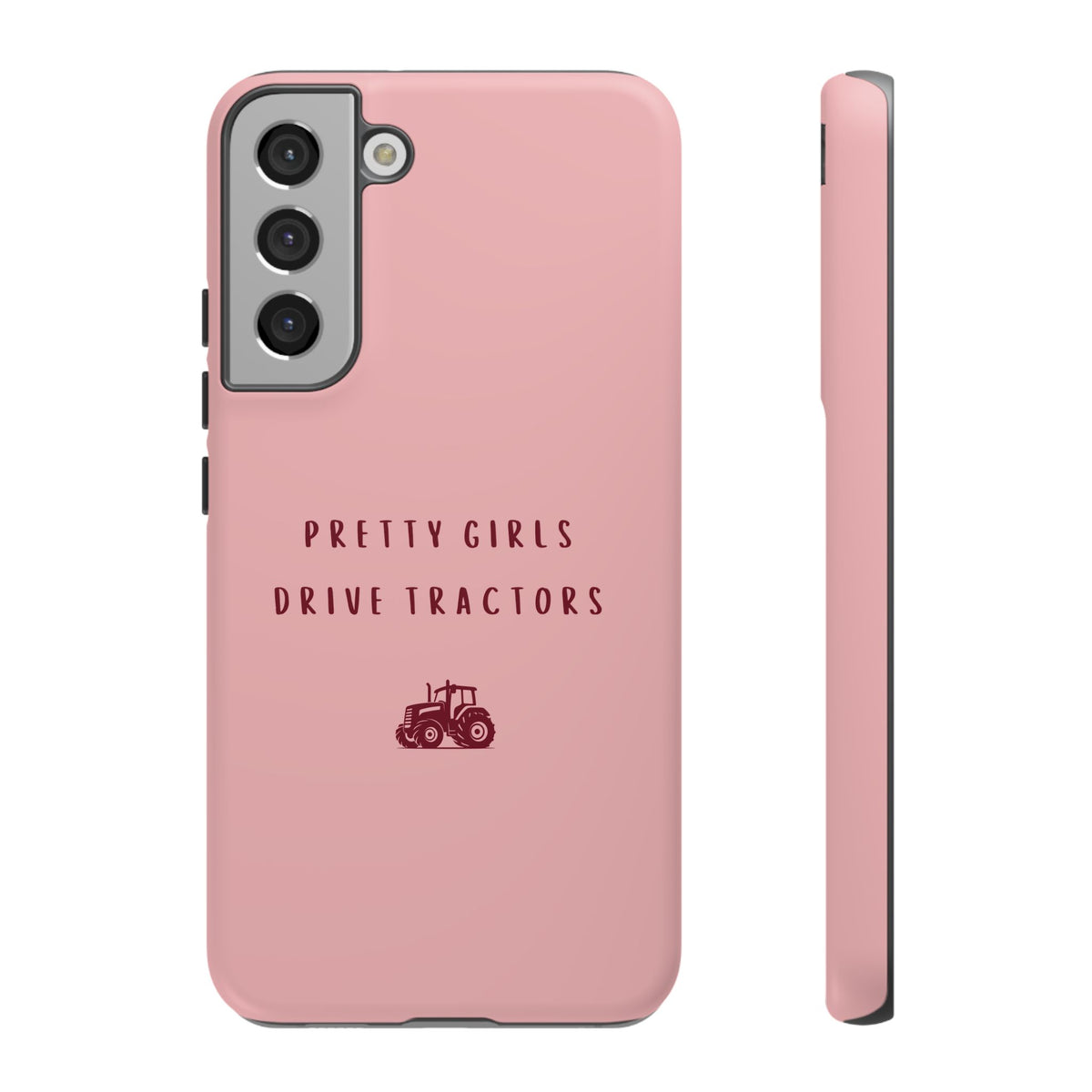 Pink & Burgundy 'Pretty Girls Drive Tractors' Case