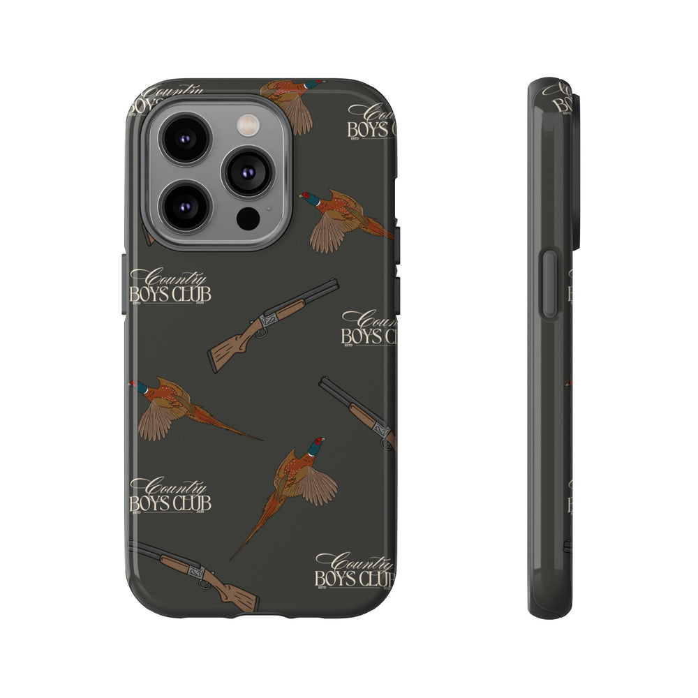 Charcoal 'Boys Pheasants & Shotguns' Case  | CBC x Country Cases