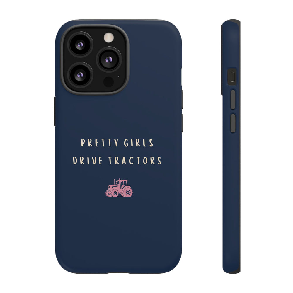 Navy & Pink 'Pretty Girls Drive Tractors' Case
