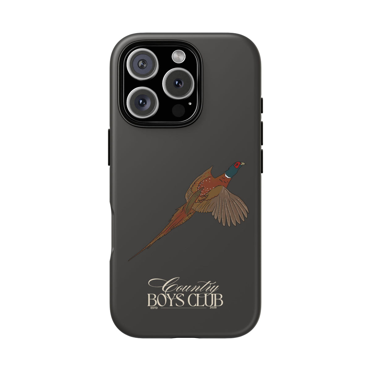 Charcoal 'Country Boys Club Pheasant' Case  | CGC x Country Cases