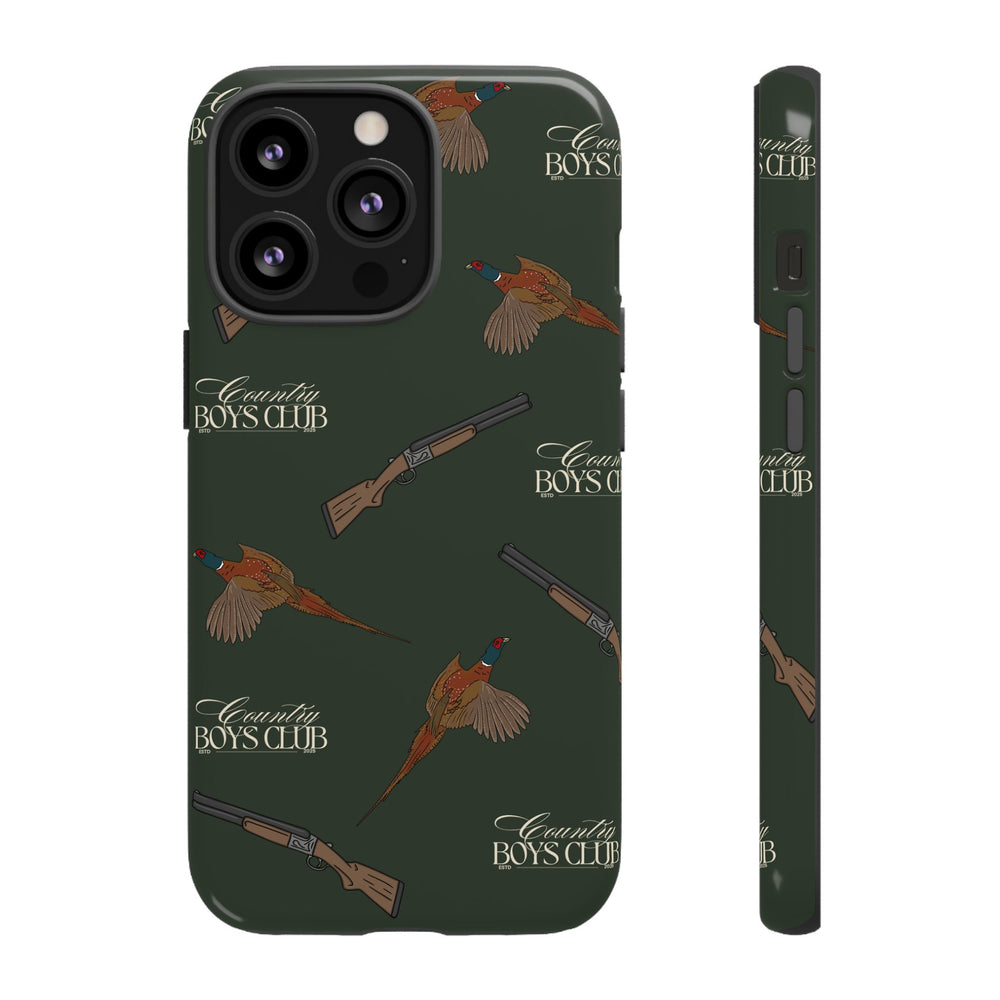 Field Green 'Boys Pheasants & Shotguns' Case  | CBC x Country Cases