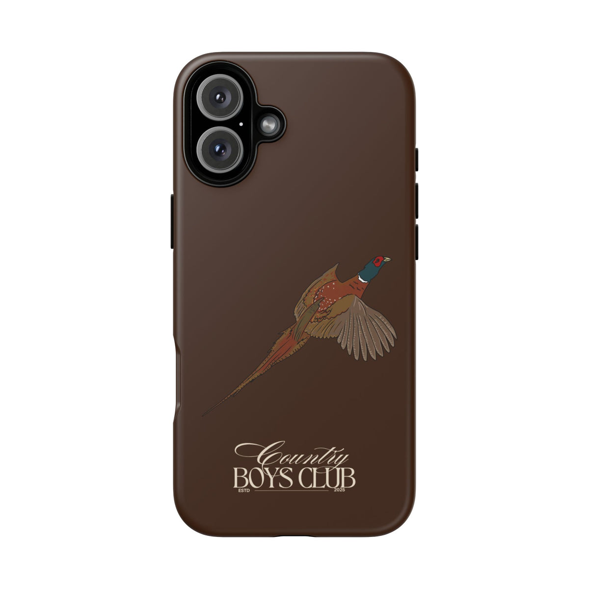 Chestnut Brown 'Country Boys Club Pheasant' Case  | CBC x Country Cases