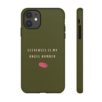 Green & Pink 'Elevenses Is My Angel Number' Case