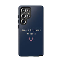 Navy & Pink 'Single & Seeking Acreage' Case
