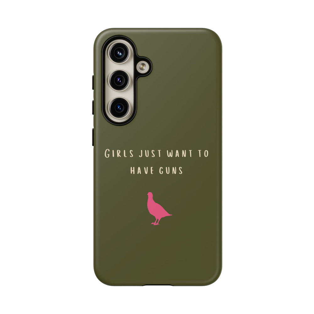 Green & Pink 'Girls Just Want To Have Guns' Case (Partridge)