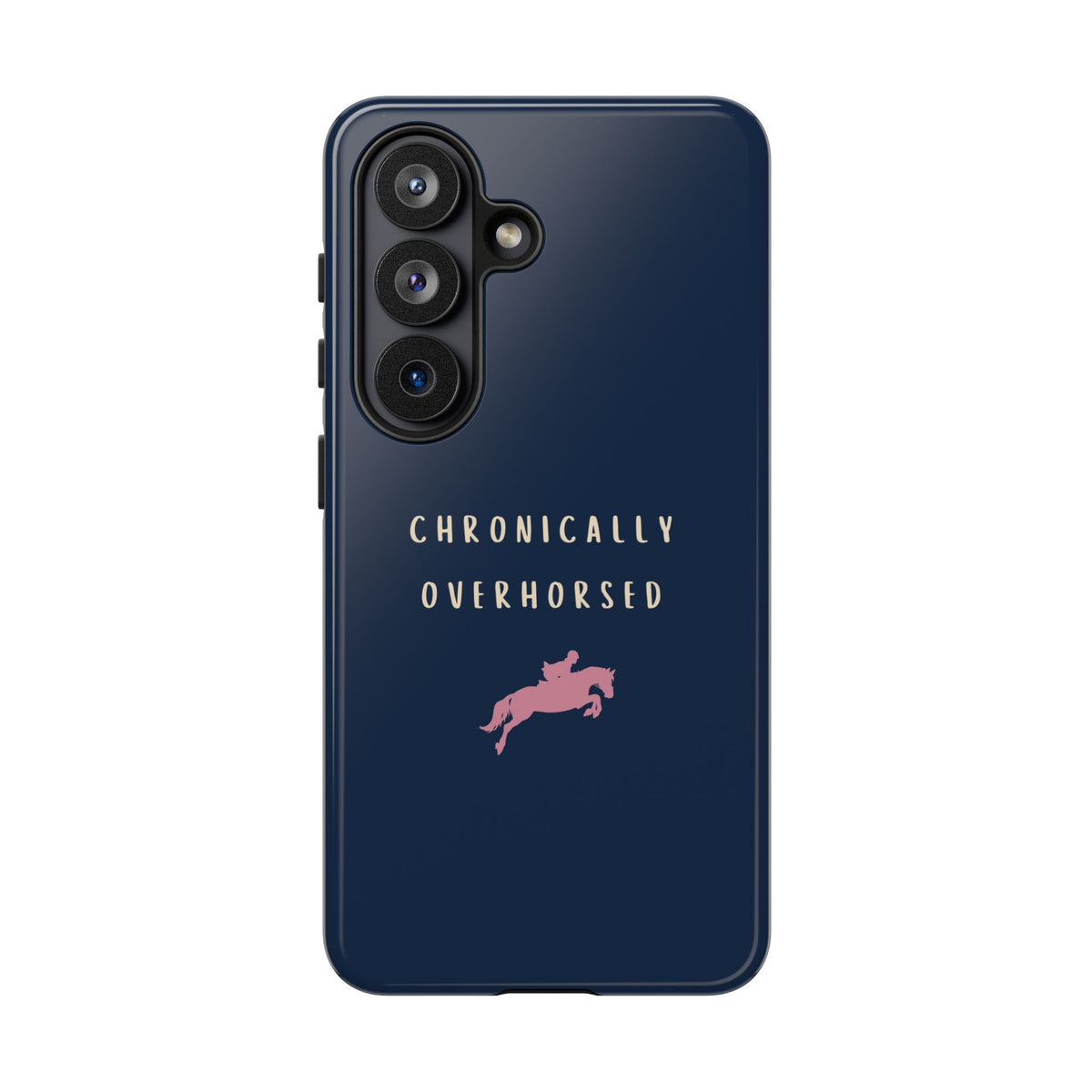 Navy & Pink "Chronically Overhorsed" Case