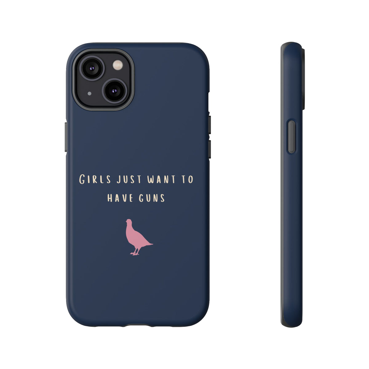Navy & Pink 'Girls Just Want To Have Guns' Case (Partridge)