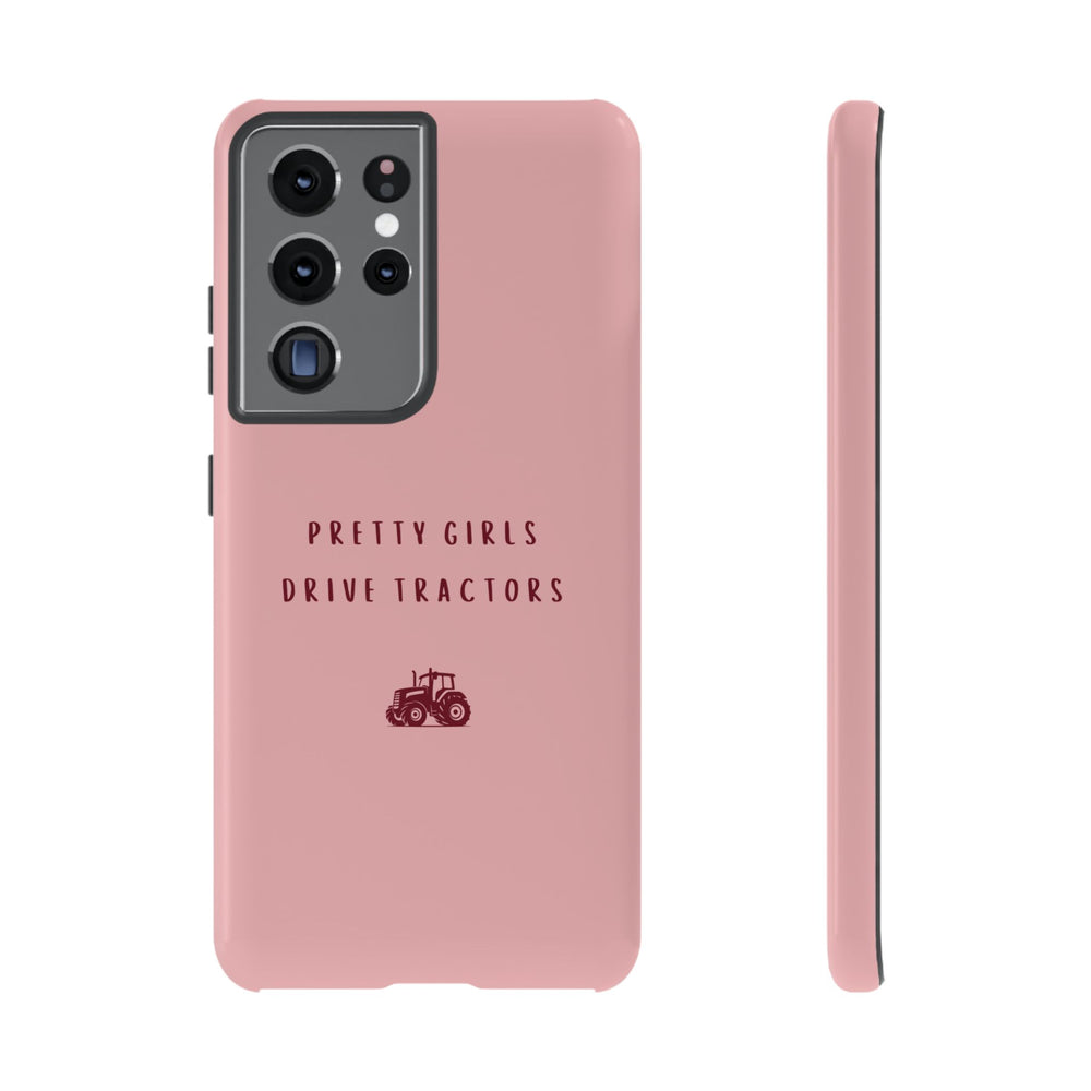 Pink & Burgundy 'Pretty Girls Drive Tractors' Case