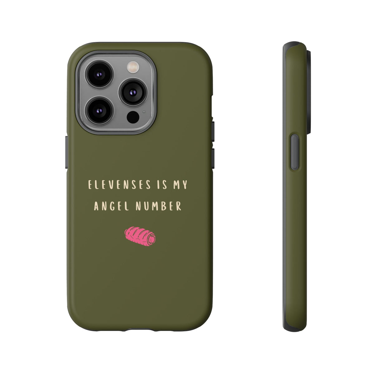 Green & Pink 'Elevenses Is My Angel Number' Case