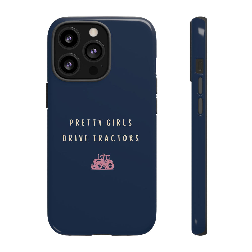 Navy & Pink 'Pretty Girls Drive Tractors' Case