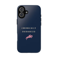 Navy & Pink "Chronically Overhorsed" Case