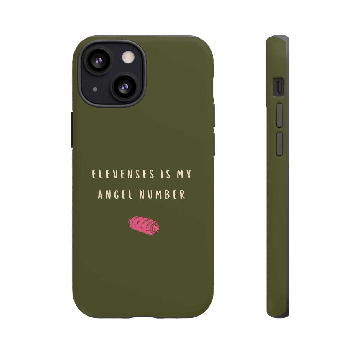 Green & Pink 'Elevenses Is My Angel Number' Case