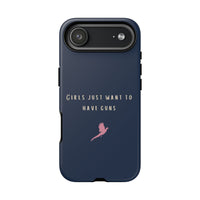 Navy & Pink 'Girls Just Want To Have Guns' Case (Pheasant)