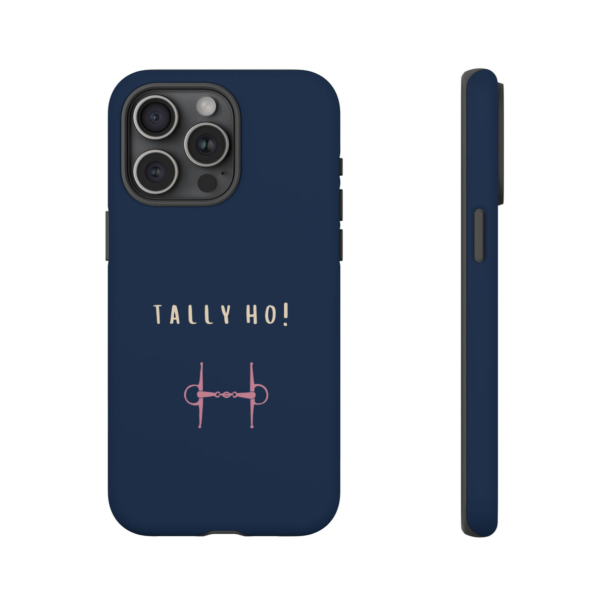 Navy & Pink 'Tally Ho!' (Snaffle)
