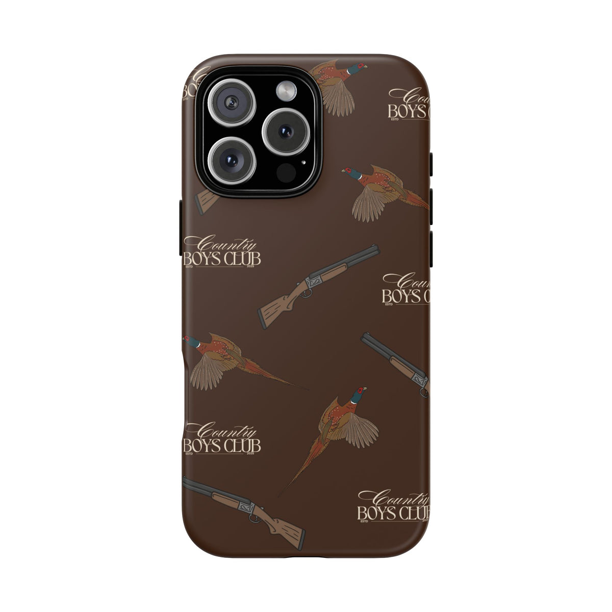 Chestnut Brown 'Boys Pheasants & Shotguns' Case  | CBC x Country Cases