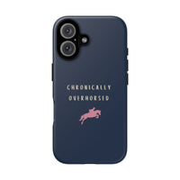 Navy & Pink "Chronically Overhorsed" Case