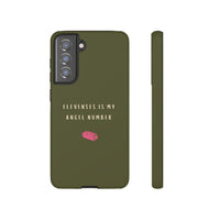 Green & Pink 'Elevenses Is My Angel Number' Case