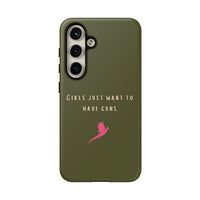 Green & Pink 'Girls Just Want To Have Guns' Case (Pheasant)