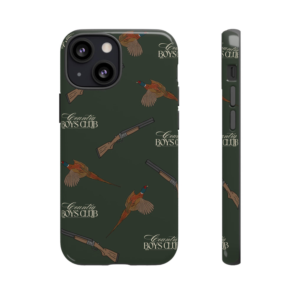 Field Green 'Boys Pheasants & Shotguns' Case  | CBC x Country Cases