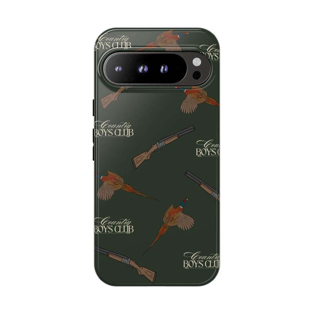Field Green 'Boys Pheasants & Shotguns' Case  | CBC x Country Cases