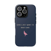 Navy & Pink 'Girls Just Want To Have Guns' Case (Partridge)