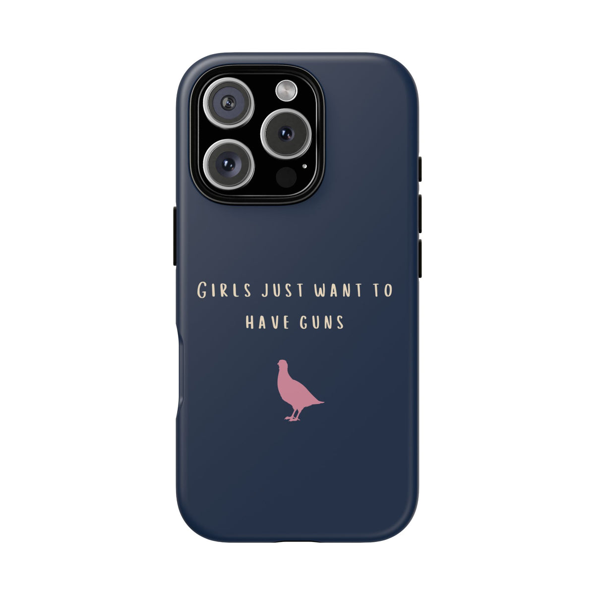 Navy & Pink 'Girls Just Want To Have Guns' Case (Partridge)