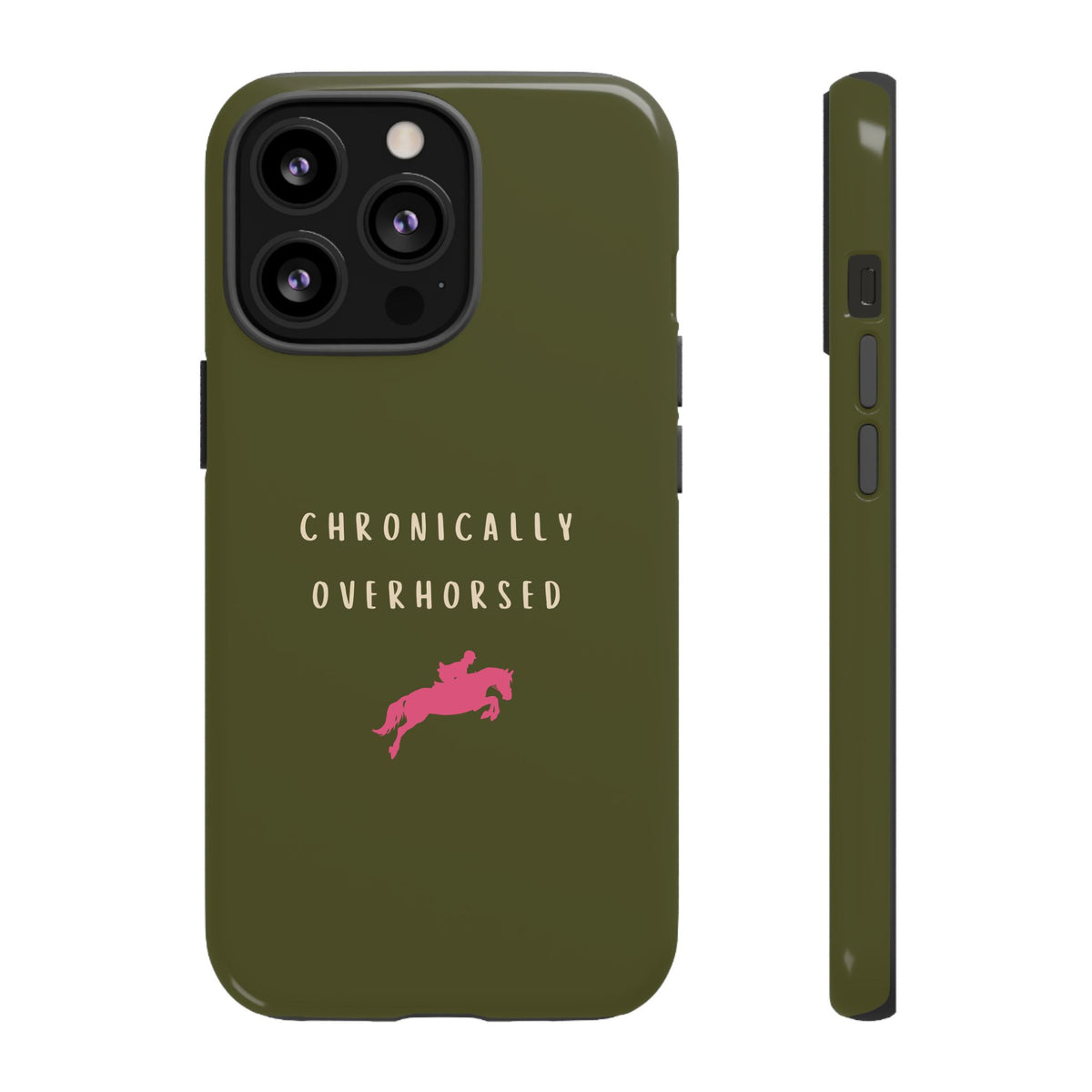 Green & Pink Chronically Overhorsed Case