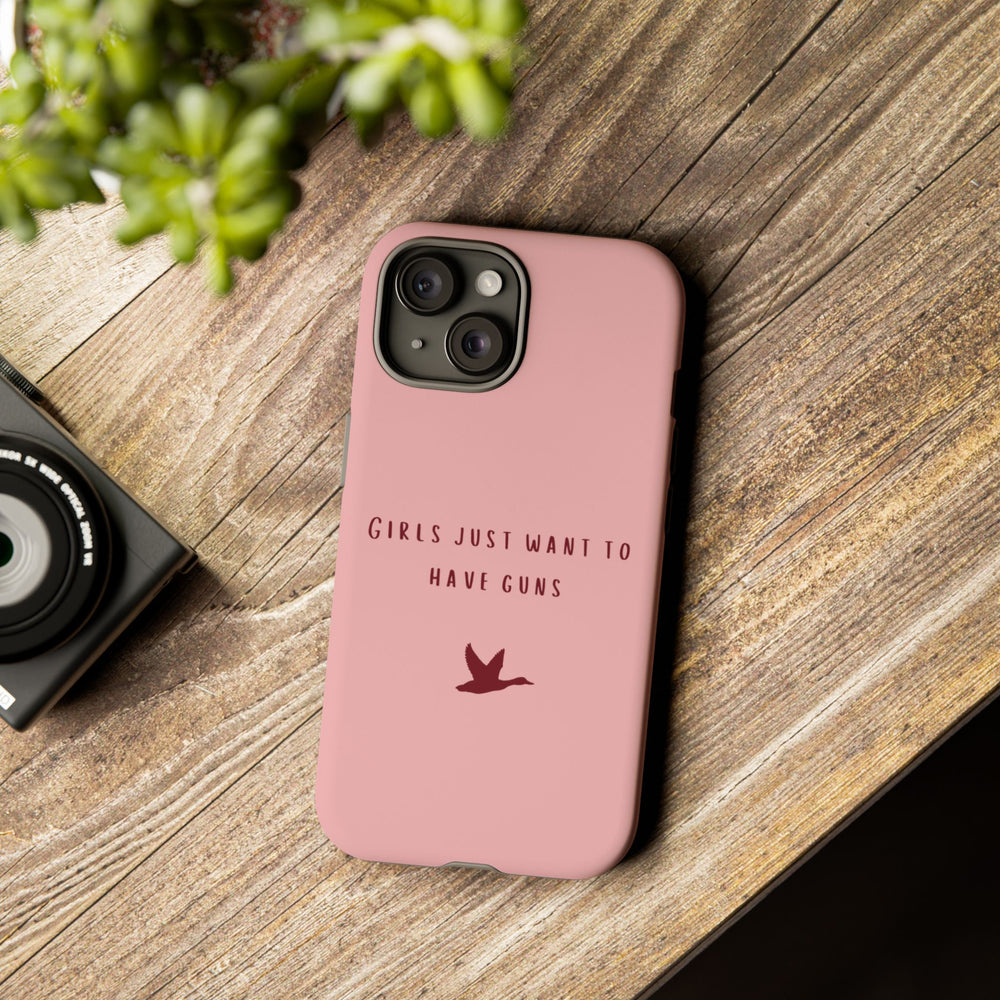 Pink & Burgundy 'Girls Just Want To Have Guns' Case (Mallard)