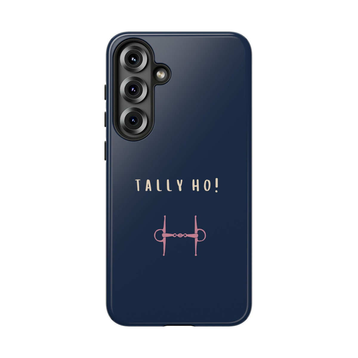 Navy & Pink 'Tally Ho!' (Snaffle)
