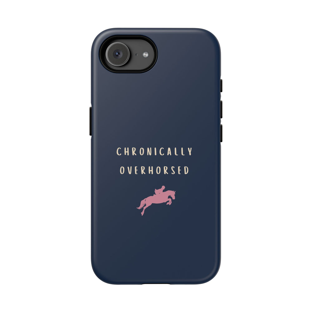 Navy & Pink "Chronically Overhorsed" Case