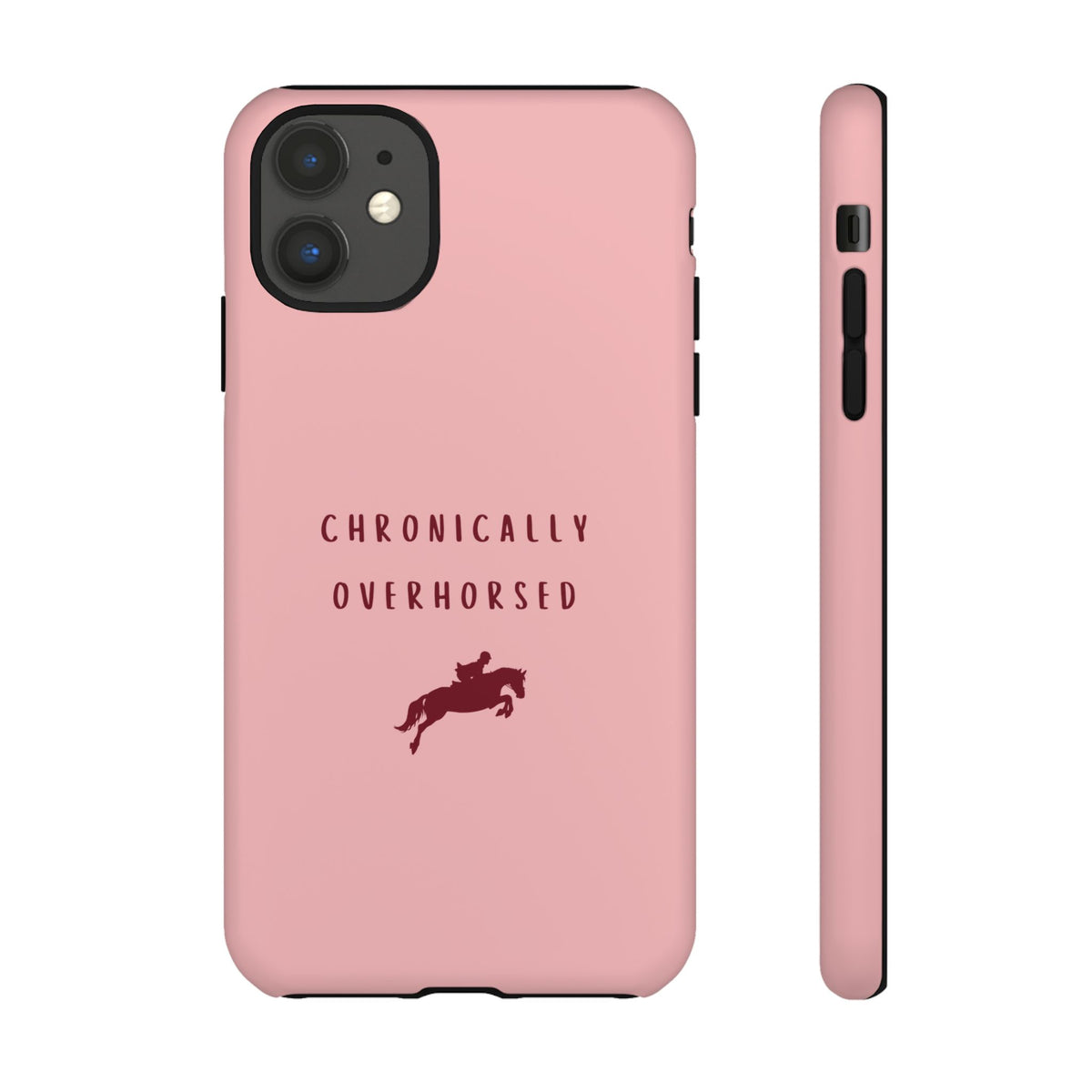 Pink & Burgundy "Chronically Overhorsed" Case
