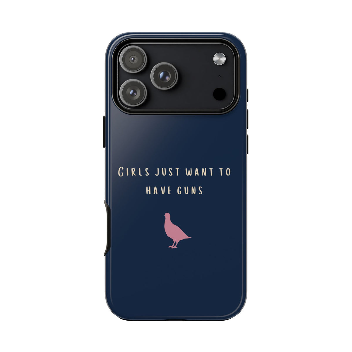 Navy & Pink 'Girls Just Want To Have Guns' Case (Partridge)