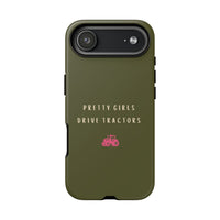 Green & Pink 'Pretty Girls Drive Tractors' Case