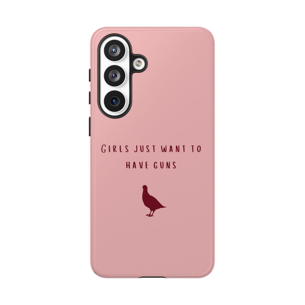 Pink & Burgundy 'Girls Just Want To Have Guns' Case (Partridge)