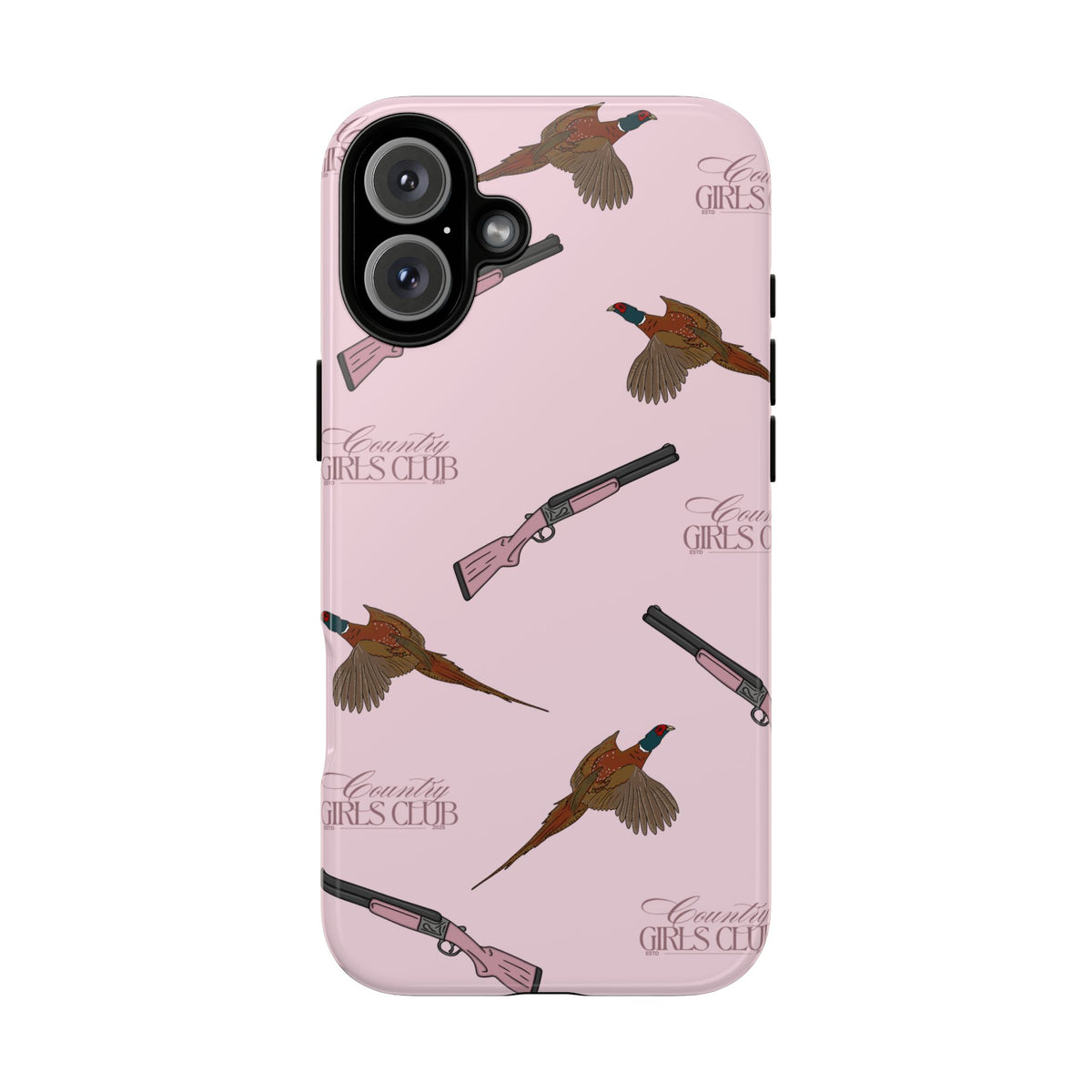 Pink 'Girls Pheasants & Shotguns' Case  | CGC x Country Cases