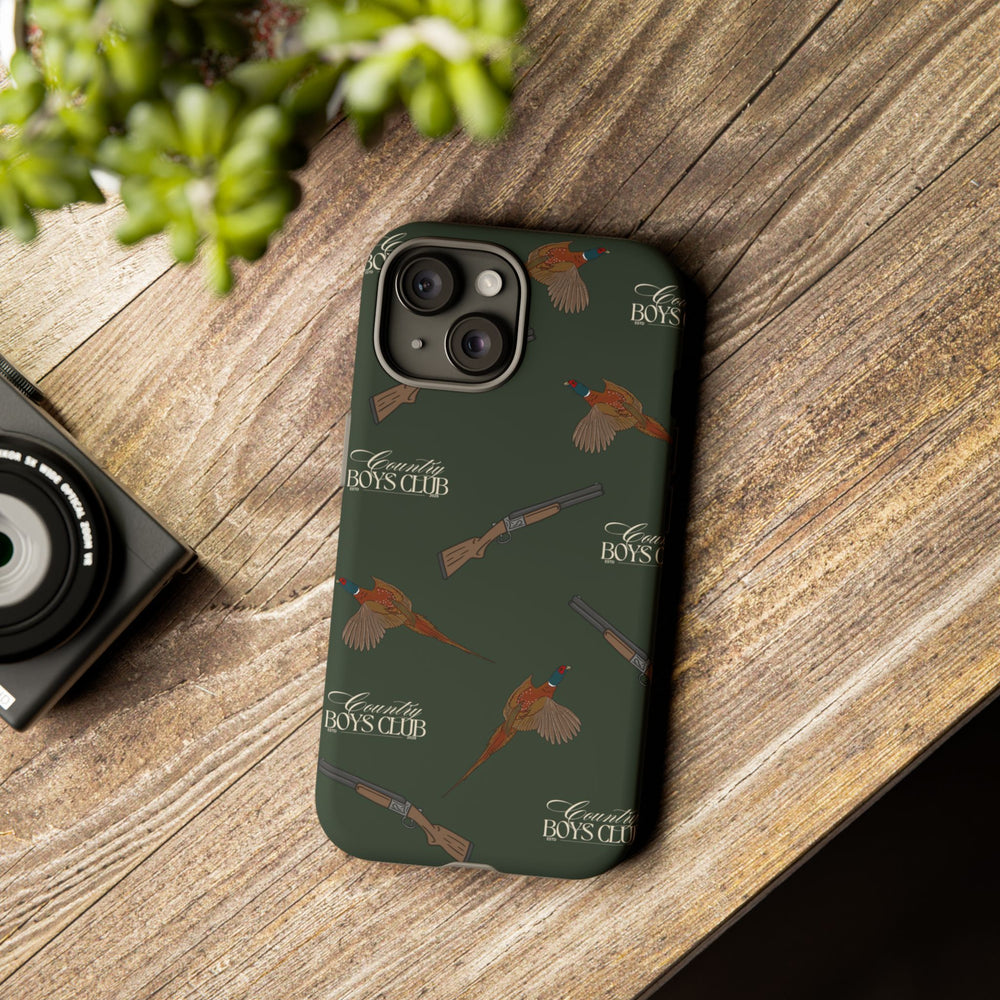 Field Green 'Boys Pheasants & Shotguns' Case  | CBC x Country Cases