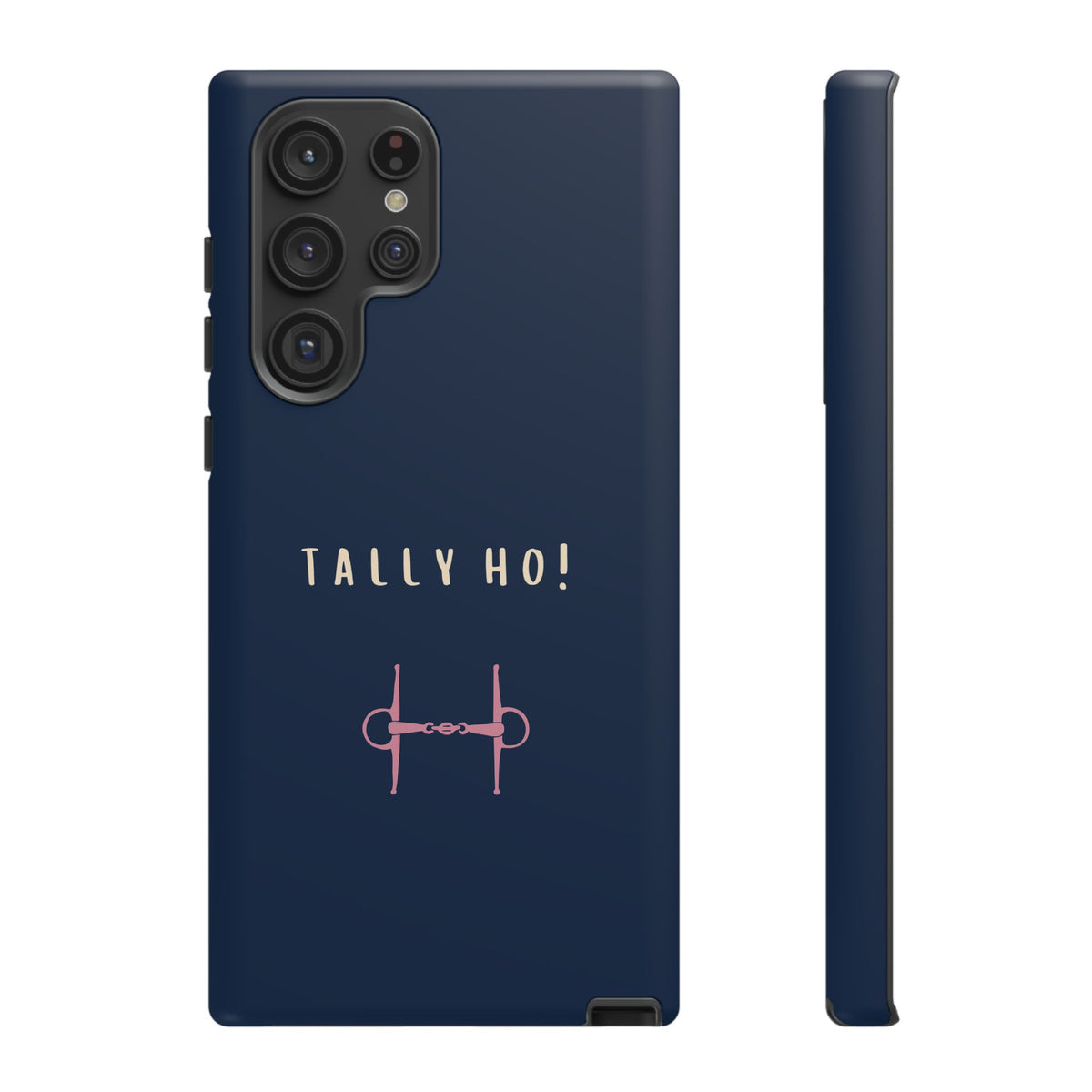 Navy & Pink 'Tally Ho!' (Snaffle)