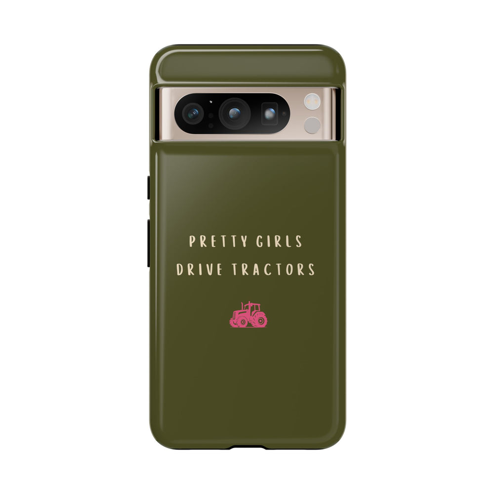 Green & Pink Pretty Girls Drive Tractors Case