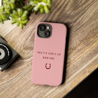 Pink & Burgundy 'Pretty Girls Go Hunting' (Horse Shoe)